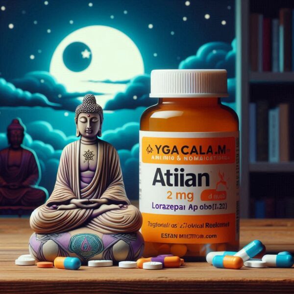 Ativan 2 mg Lorazepam tablet for anxiety, panic disorders, and stress relief