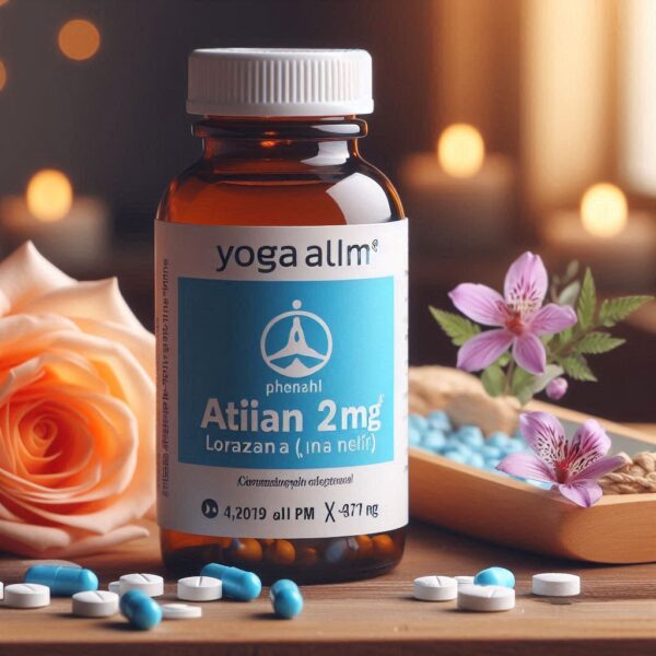 Close-up of Ativan 2 mg Lorazepam tablet for prescription anxiety treatment
